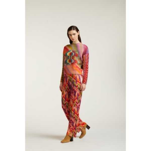 Lupetto Oversize con stampa Chevron double use