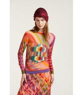 Crewneck sweater with Chevron print double use
