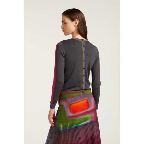 Cardigan bicolore double use