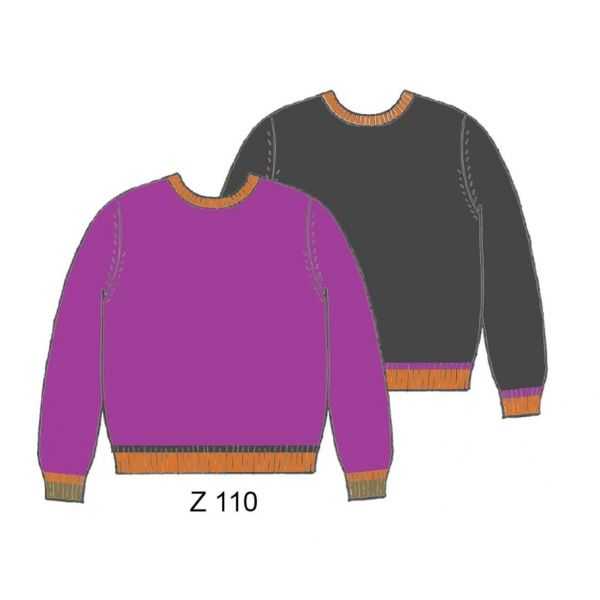 Bicolor crewneck sweater double use