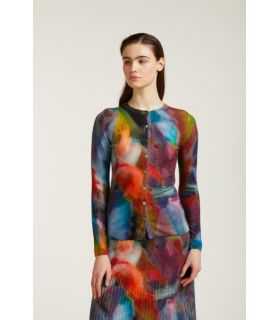 Cardigan con stampa Shaded double use