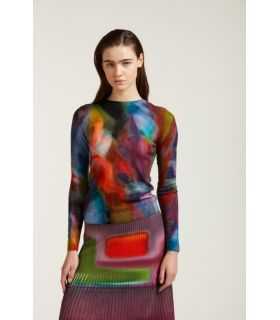 Maglia girocollo con stampa Shaded Double use