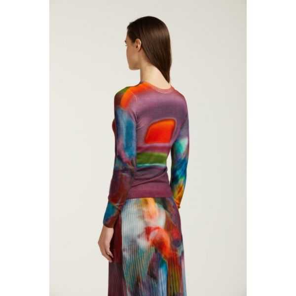Maglia girocollo con stampa Shaded Double use