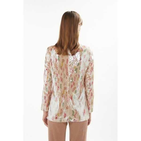 Sequins blazer with Gocce print