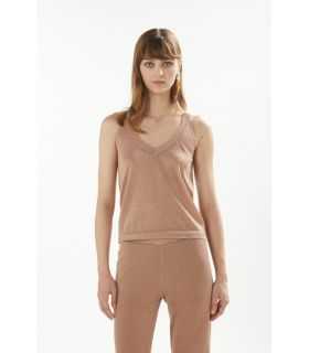 Solid color V neck top