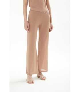 Pantalone colore unito in lurex