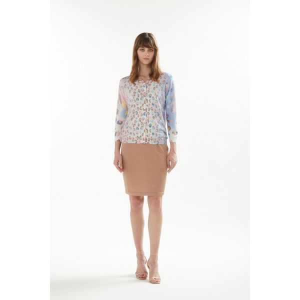 Jacket with 3/4 sleeves and Animalier print double use