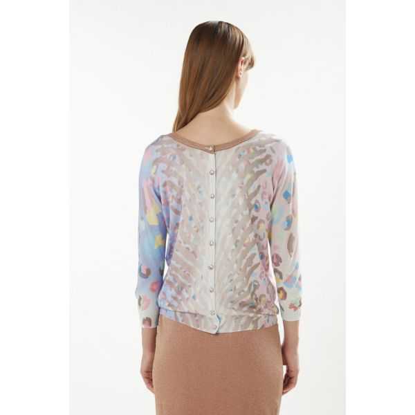 Jacket with 3/4 sleeves and Animalier print double use