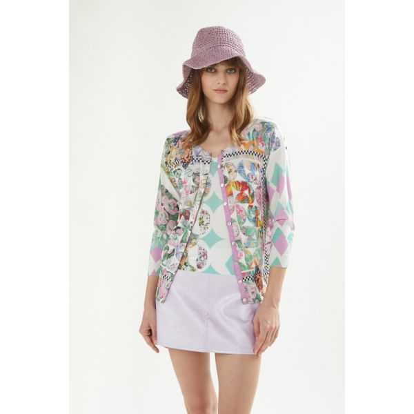 Twin set with Foulard print double use