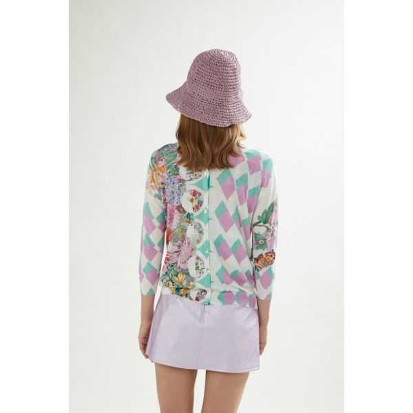 Twin set with Foulard print double use
