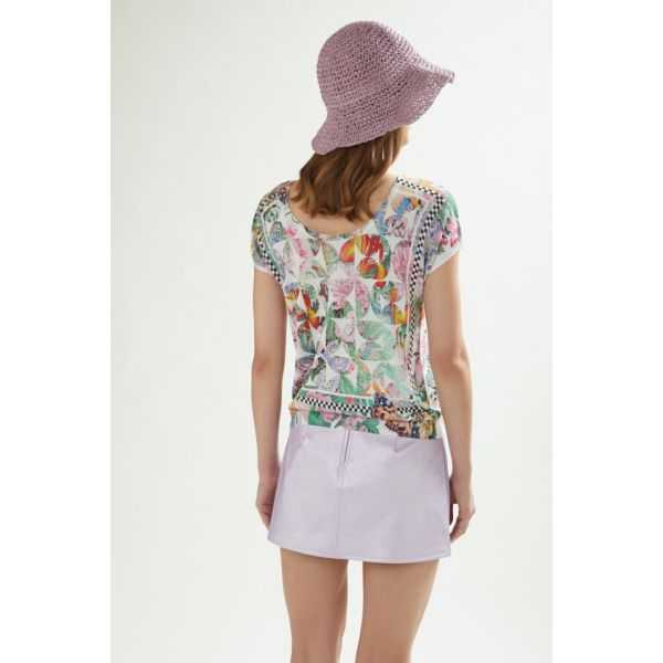 Twin set with Foulard print double use