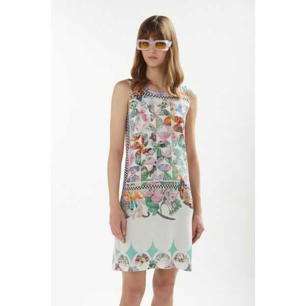 Dress with Foulard print