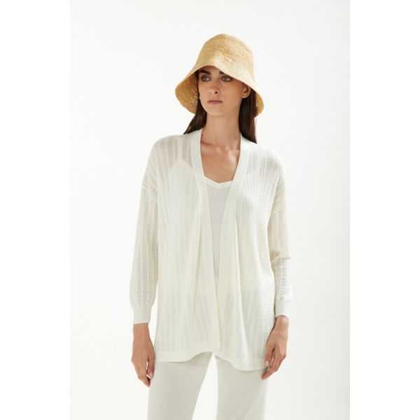 Pointelle cardigan