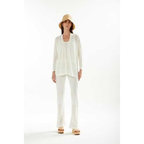 Pointelle cardigan