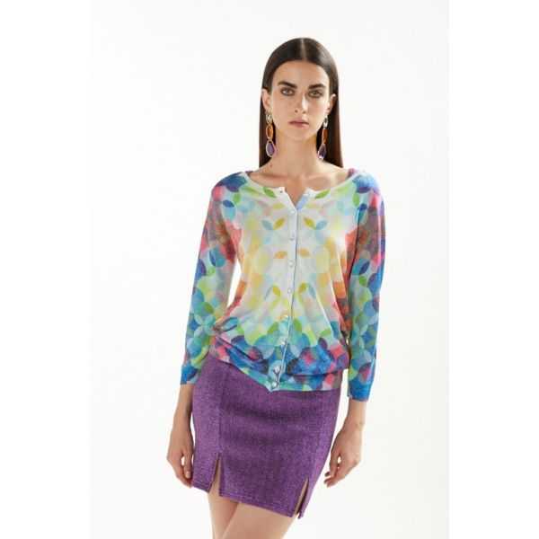 Jacket with 3/4 sleeves and Cool print double use