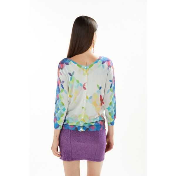 Jacket with 3/4 sleeves and Cool print double use