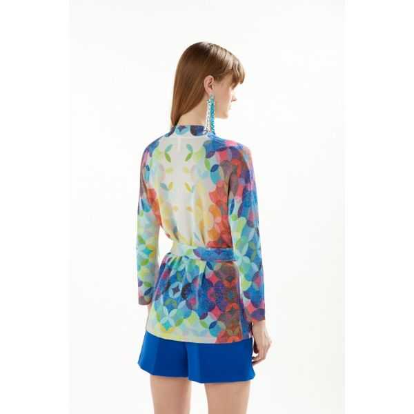 Kimono jacket with Cool print