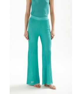 Pleated lurex blend pants