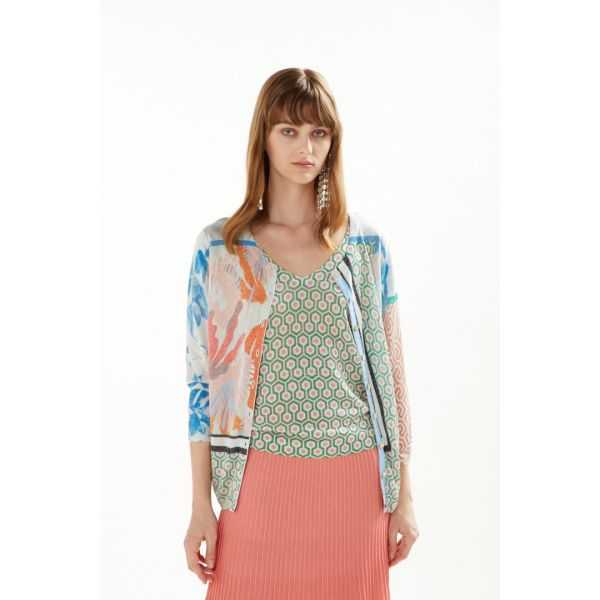 Twin set with Iris print double use