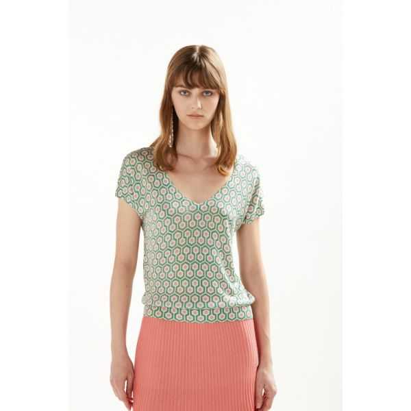 Twin set with Iris print double use