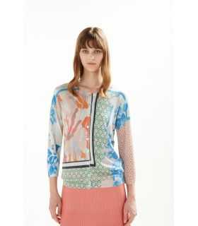 Jacket with 3/4 sleeves and Iris print double use