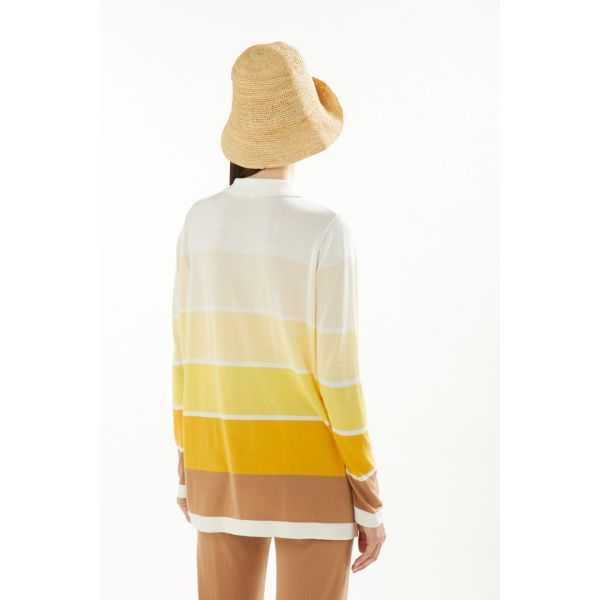Striped Shirt with long degradè sleeves