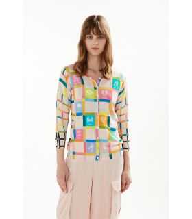 Giacca coreana con maniche 3/4 e stampa Zodiaco double use