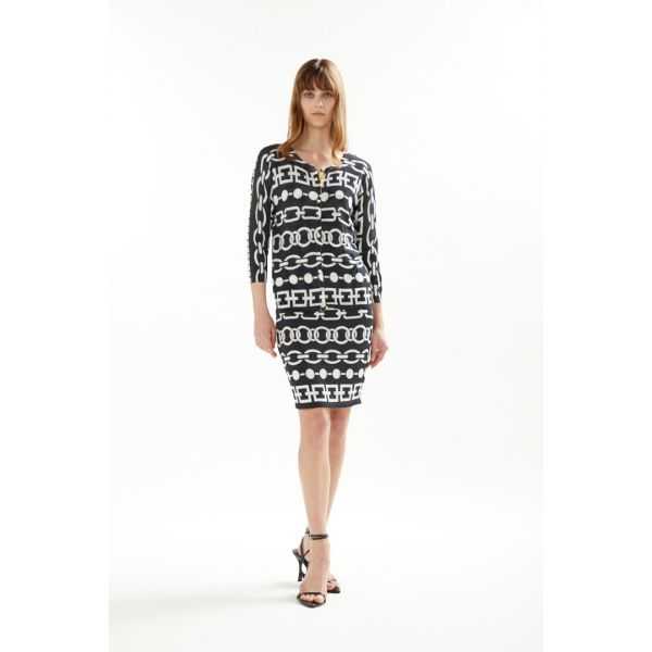 Jacket with 3/4 sleeves and Chains print double use