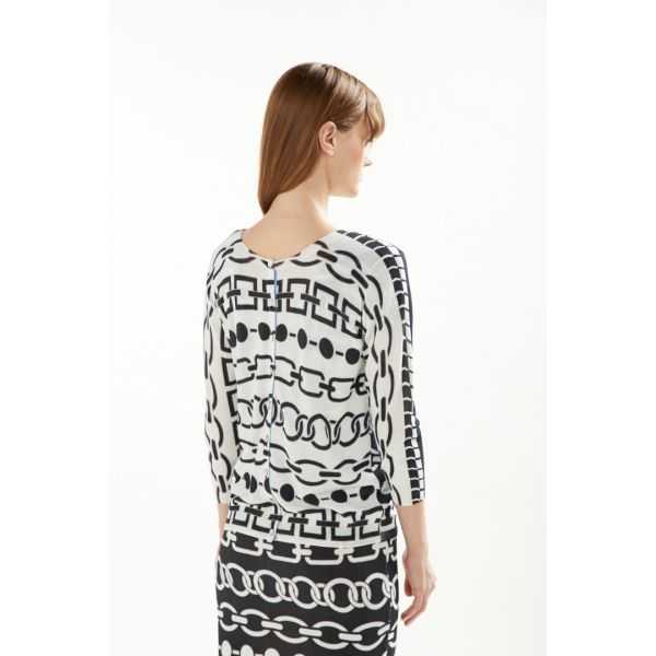 Jacket with 3/4 sleeves and Chains print double use