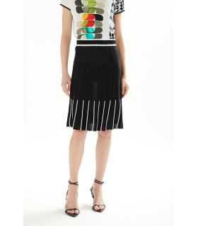 Bicolor pleated skirt