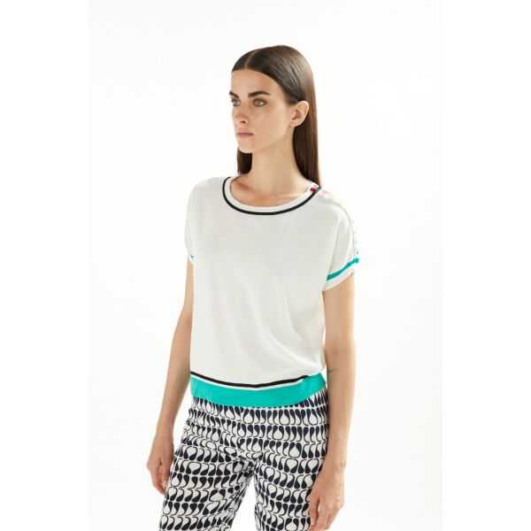 Maglia Kimono tinta unita a mezze maniche double use
