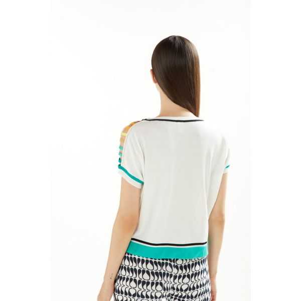 Solid color Kimono sweater with short sleeves double use