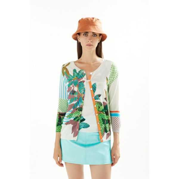 Twin set with Plants e Pois print double use
