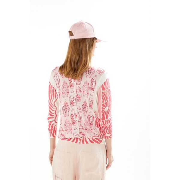 Jacket with 3/4 sleeves and Ceramic print double use
