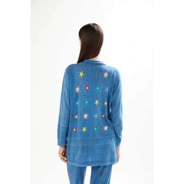 Blazer with Jeans print