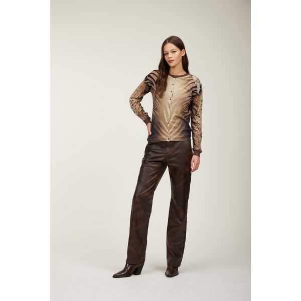 Giacca coreana con stampa Animalier double use