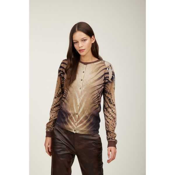 Giacca coreana con stampa Animalier double use