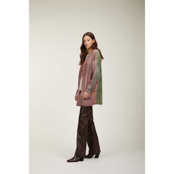 Giaccone oversize con stampa Cocco bicolor