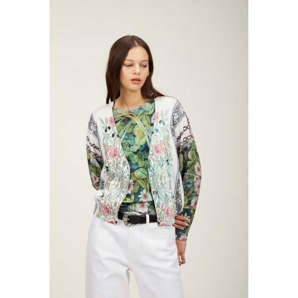 Twin set with Garden print