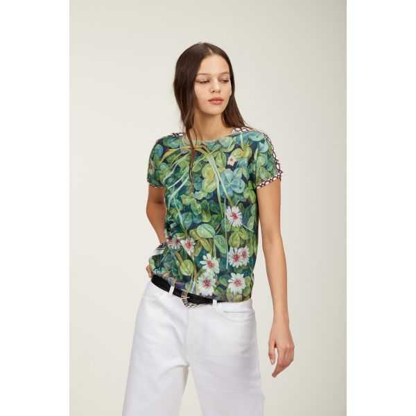 Twin set with Garden print