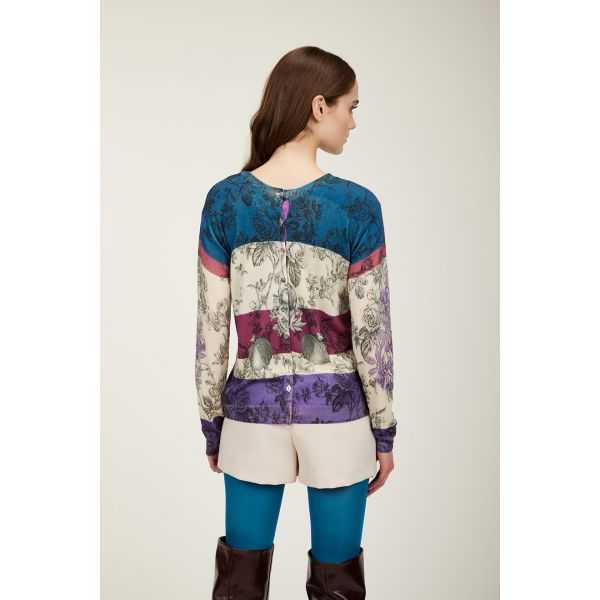 Korean jacket with Decoupage print double use