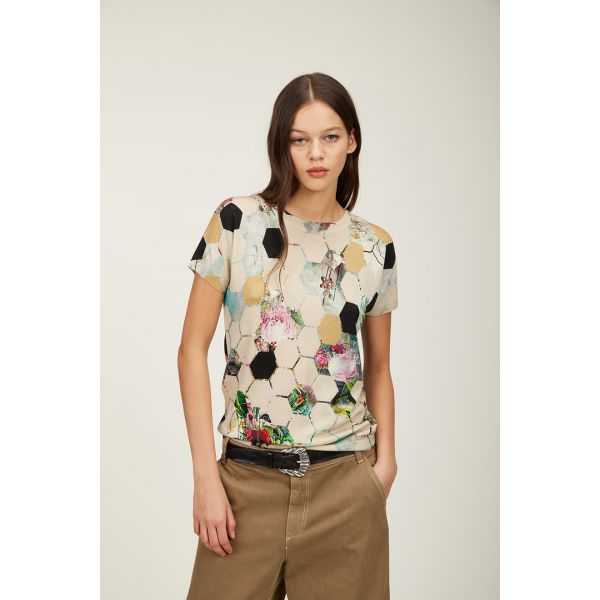 Twin set con stampa Esagoni double use