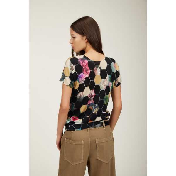 Twin set with Esagoni print Double use
