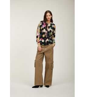 Korean jacket with Esagoni print double use