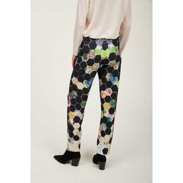 Pantaloni con stampa Esagoni