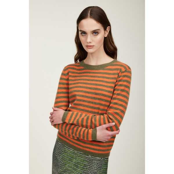 Maglia girocollo rigato