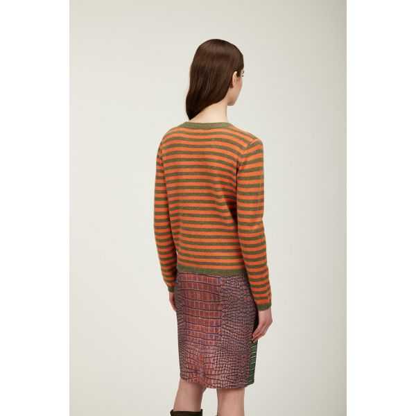 Maglia girocollo rigato