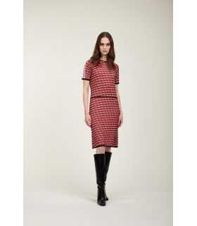 Dress with short sleeves and Cinture print
