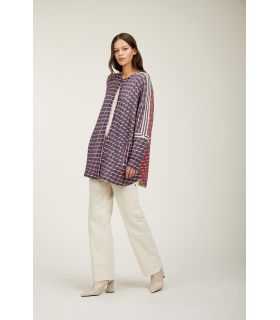Giaccone oversize con stampa Cinture