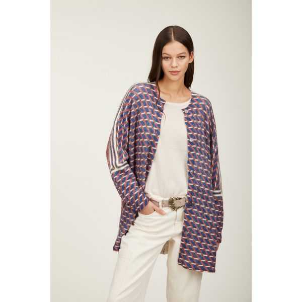 Giaccone oversize con stampa Cinture